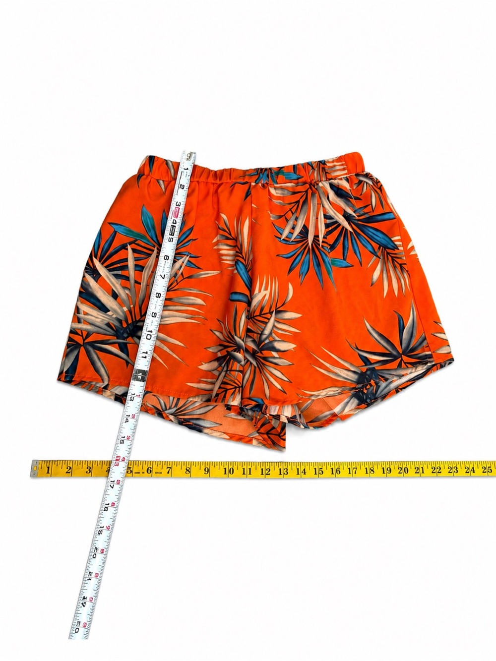 Tropical Hawaiian Palm Tree Leaf Shorts Women’s Boho Resort Vacation Lounge S - Picture 3 of 6